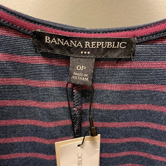 BANANA REPUBLIC • BNWT • Striped Navy/Red Dress S0P - Picture 3 of 4